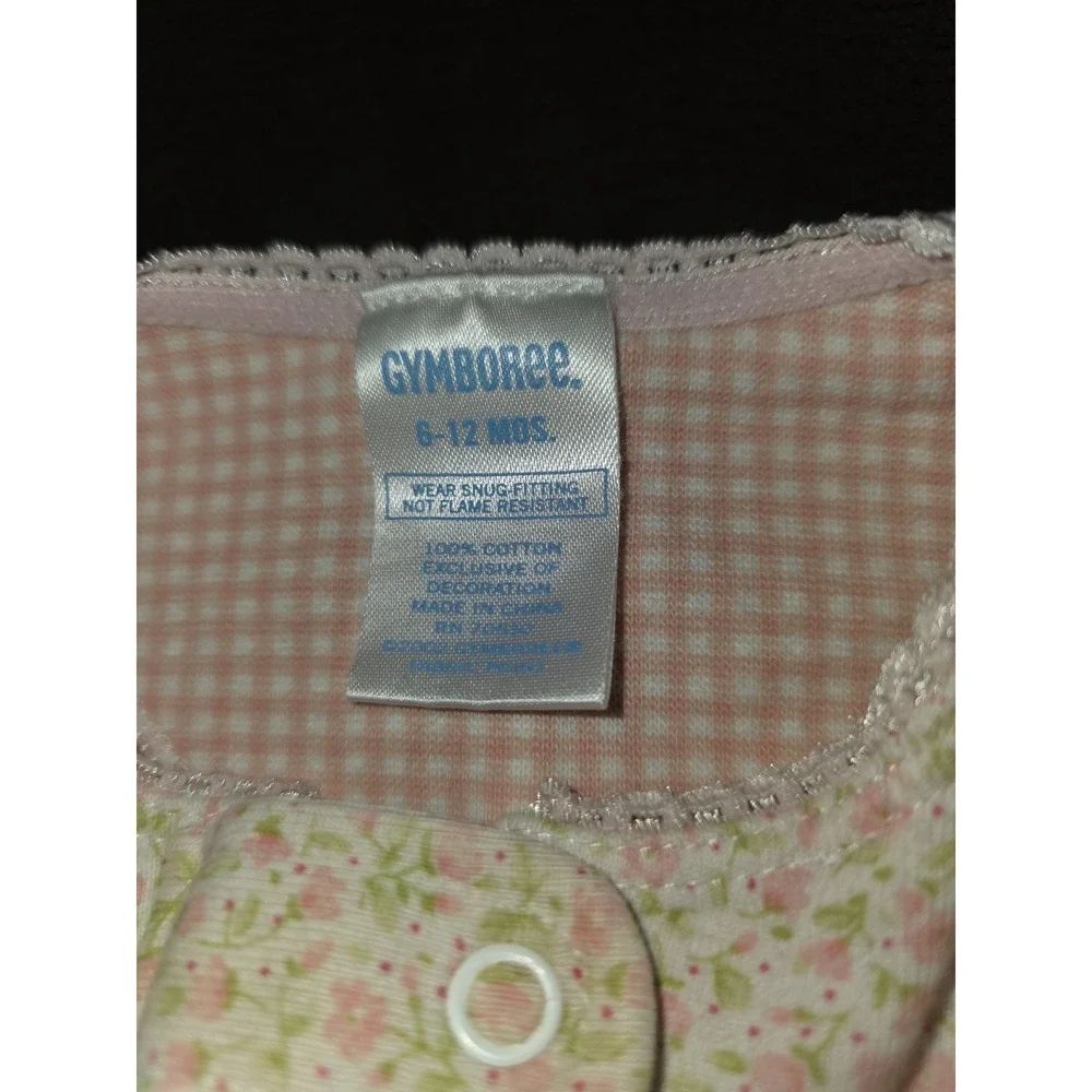 Vintage gymboree layette line garden patch sleeper pajamas gymmies 6 12 months